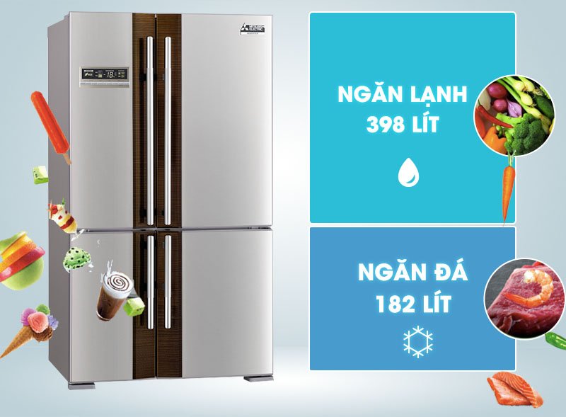 Tủ lạnh có dung tích lên đến 580 lít