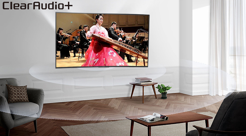 Công nghệ âm thanh Clear Audio + trên Smart Tivi Sony 4K 49 inch KD-49X7000F