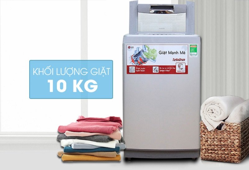  Mang vẻ đẹp ở thiết kế máy giặt lồng đứng với máy giặt LG WF-S1015DB 10Kg