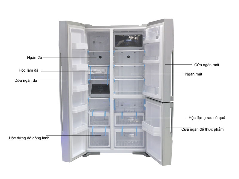 Tủ lạnh lớn có dung tích lên đến 600 lít.