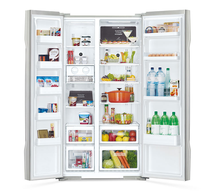 Ngăn chứa rau củ lý tưởng với tủ lạnh Hitachi 700PGV2(GS)