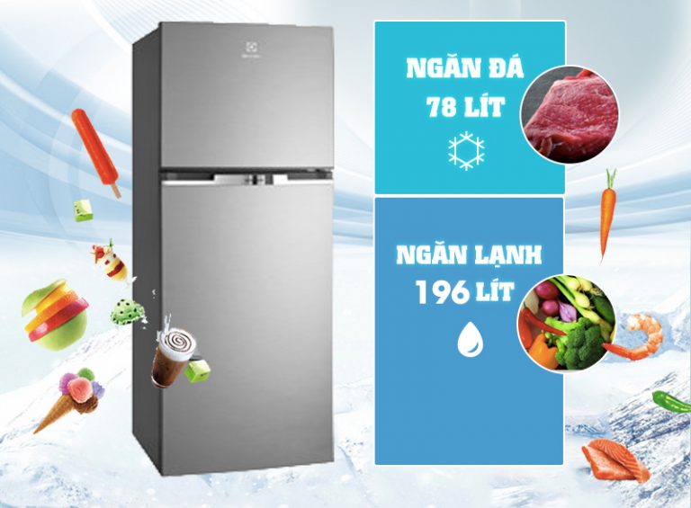 Tủ lạnh Electrolux 254 lít ETB2600MG với thiết kế hiện đại và sang trọng