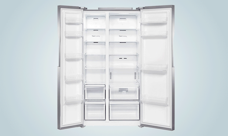Khay kệ đa dạng, nhiều ngăn của tủ lạnh Inverter Samsung 548 lít RS552NRUASL/SV