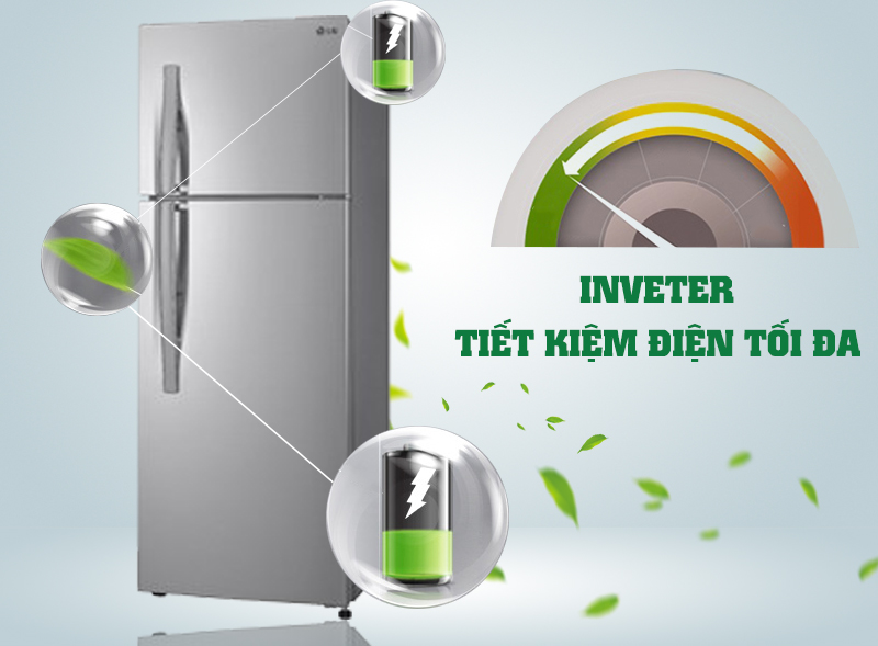 Tiết kiệm điện hiệu quả nhờ hệ thống Inveter của tủ lạnh Inverter GN-L225BS