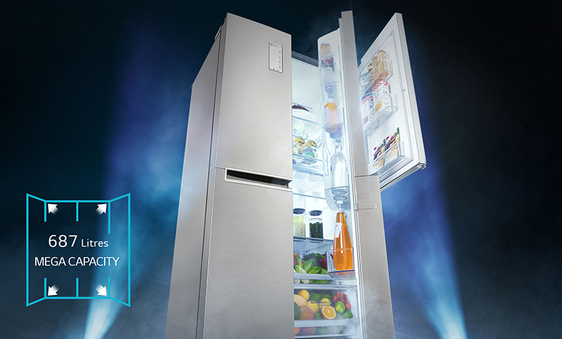 Kiểu dáng thời thượng, thể tích siêu lớn với tủ lạnh LG 626 lít GR-B247JS