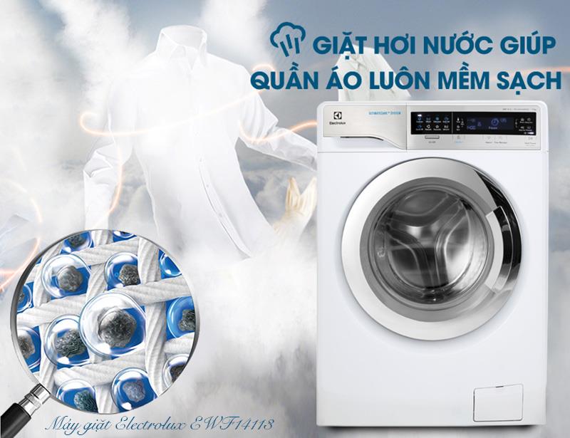  Sở hữu công nghệ giặt hơi nước tiên tiến của máy giặt inverter 11 kg EWW14113