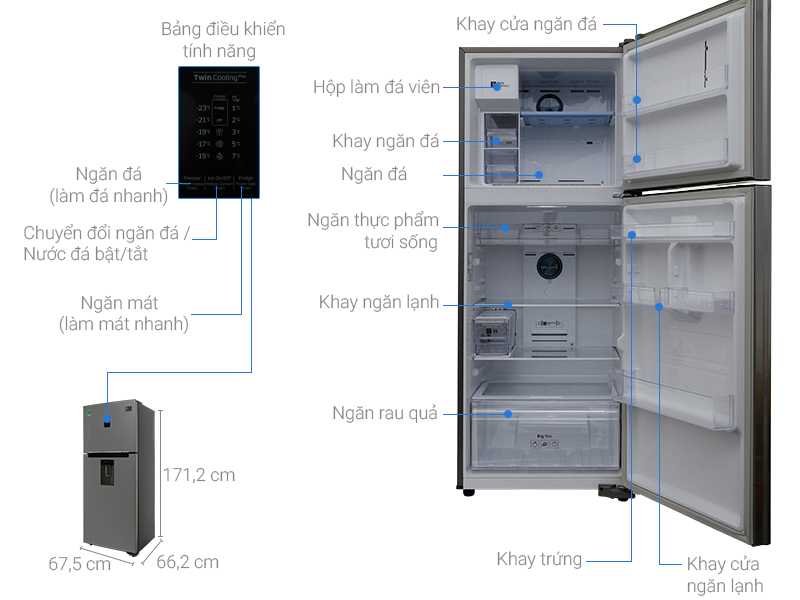 Thông số kỹ thuật của tủ lạnh Samsung RT35K5982S8/SV