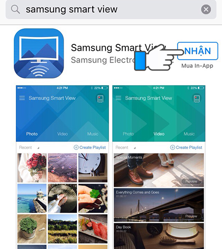 Kết nối ứng dụng Samsung Smart View với tivi 