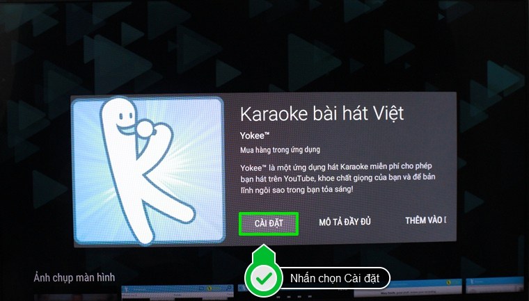 Để có thể hát karaoke trên tivi bạn cần tải ứng dụng này về tivi 