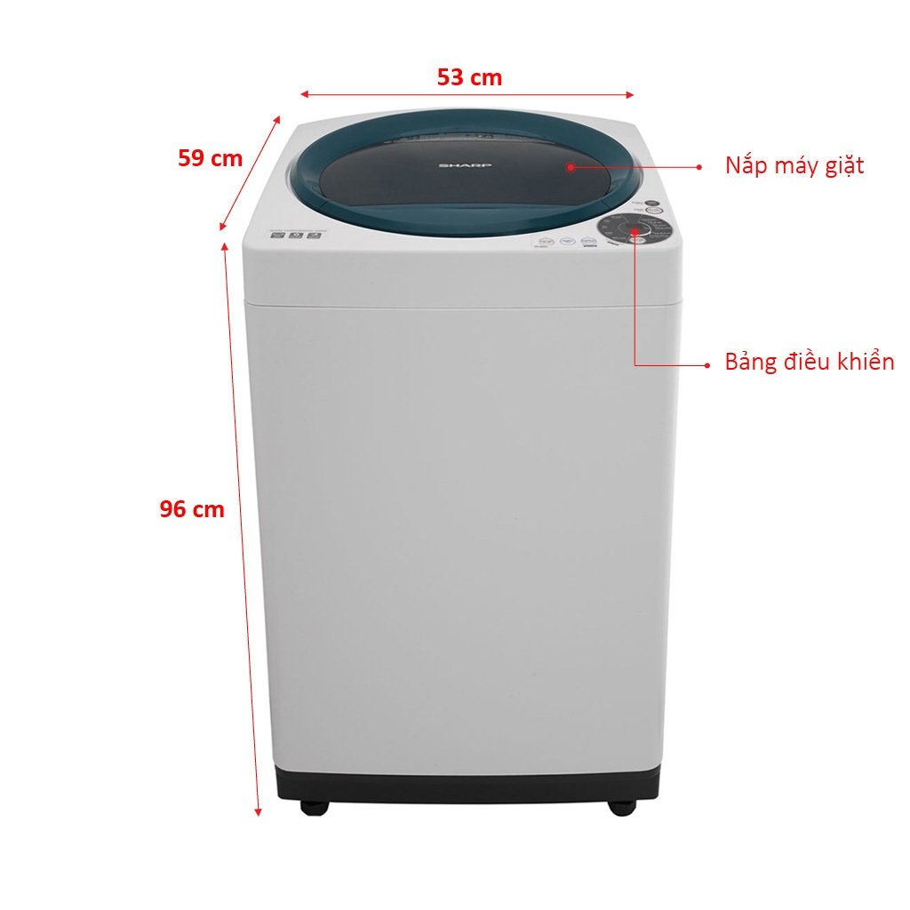 Thiết kế của máy giặt Sharp 8.2 kg model ES-U82GV-G
