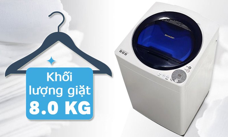 Máy giặt Sharp ES-U80GV-G 8kg sở hữu điểm mạnh ở thiết kế của sản phẩm