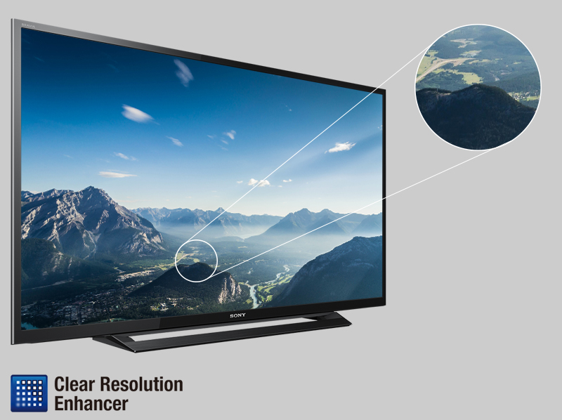 Công nghệ hình ảnh Clear Resolution Enhancer  cùng độ phân giải HD tạo nên những hình ảnh sắc nét