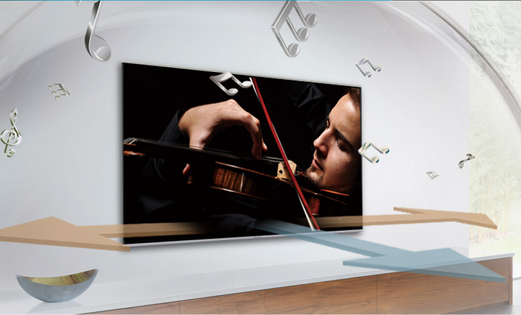 Công nghệ âm thanh trên tivi Samsung giúp tinh chỉnh âm thanh trong trẻo hơn, trầm bổng và rõ ràng hơn
