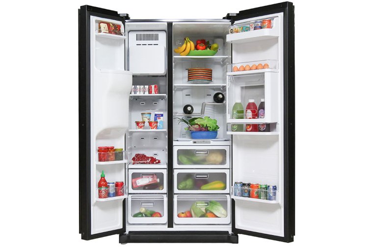 Tủ lạnh side by side có thiết kế đẹp mắt và dung tích lớn tiện lợi cho người sử dụng 