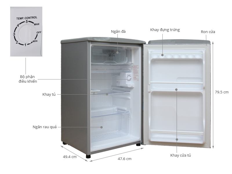 Thông số kỹ thuật của tủ lạnh mini thông thường