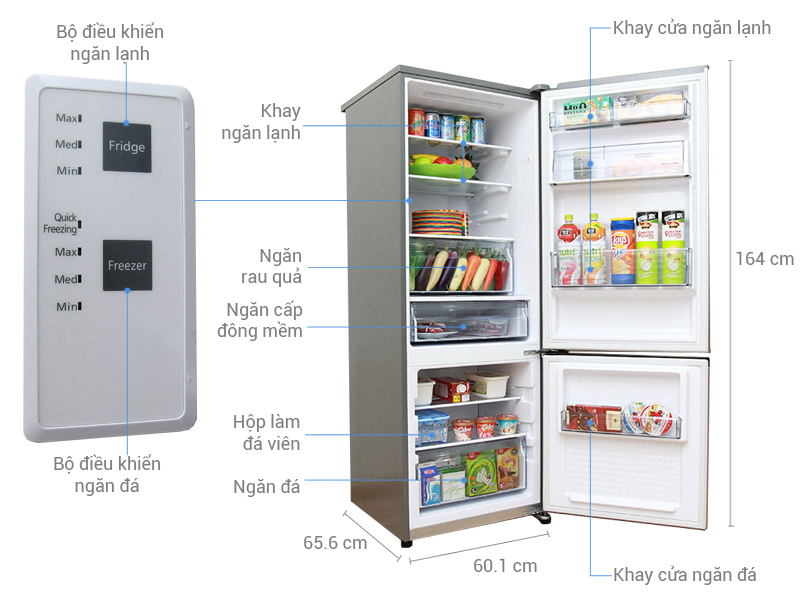 Thông số kỹ thuật của tủ lạnh Panasonic 290 lít NR-BV328QSVN