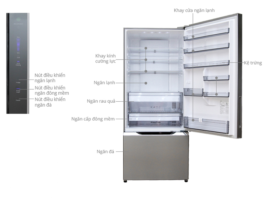 Vẻ đẹp đẳng cấp của sản phẩm tủ lạnh Panasonic Inverter 495 lít NR-BY558XSVN