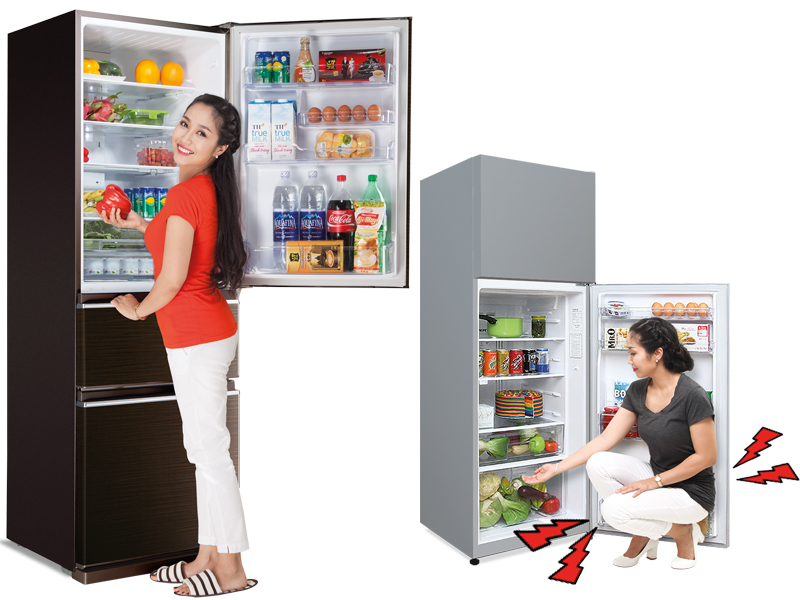 Người dùng có thể thoải mái lấy thực phẩm bảo quản trong tủ