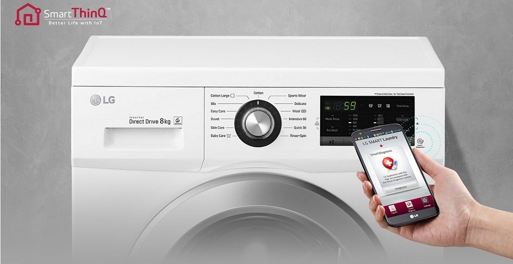 Công nghệ thông minh của máy giặt LG 7 kg F1407NMPW
