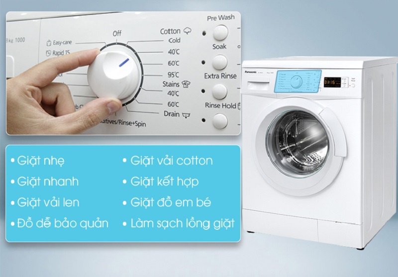 Các chương trình giặt trong máy giặt Panasonic 8 kg NA-108VK5WVT