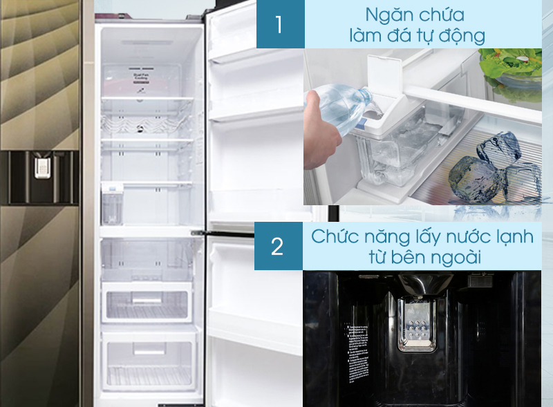  Thiết kế bên trong của tủ lạnh side by side hitachi M700GPGV4X