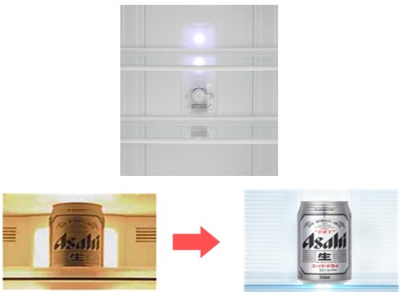 Đèn LED chiếu ánh sáng hài hòa với tủ lạnh Panasonic Inverter NR-BA228PKV1