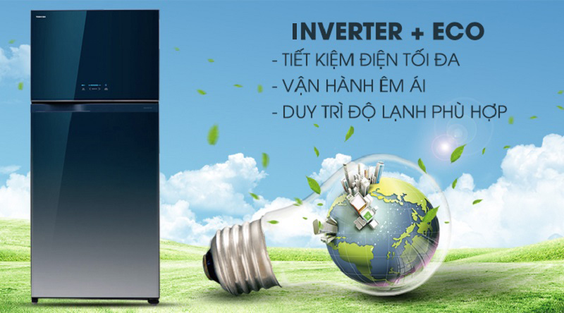 Công nghệ inverter tiết kiệm điện năng - Tủ lạnh Toshiba Inverter 600 lít GR-WG66VDAZ