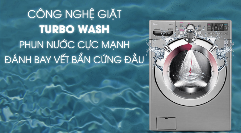 Công nghệ Turbo Wash - Máy giặt LG Inverter 19 kg F2719SVBVB