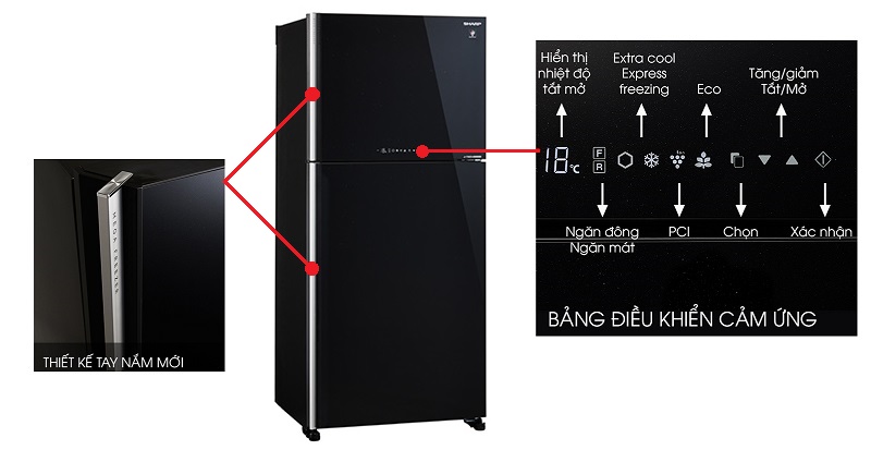 Tủ lạnh có thiết kế sang trọng, dung tích lớn, phù hợp cho gia đình đông thành viên
