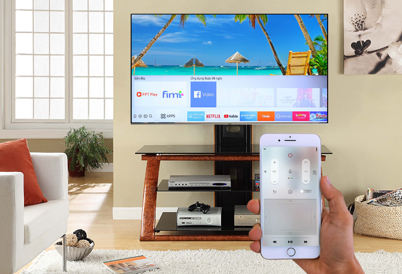 ứng dụng Samsung smart view Smart Tivi Samsung 4K 82 inch UA82NU8000