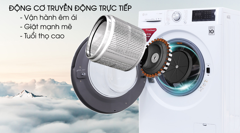 Máy giặt truyền động trực tiếp - Máy giặt LG Inverter 8.5 kg FC1485S2W