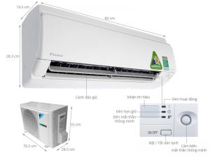 Dòng điều hòa đaikin 2 chiều 12000btu inverter được ưa chuộng 2018