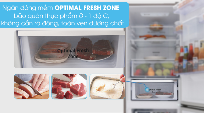 Ngăn đông mềm Optimal Fresh Zone - Tủ lạnh Samsung Inverter 307 lít RB30N4170S8/SV