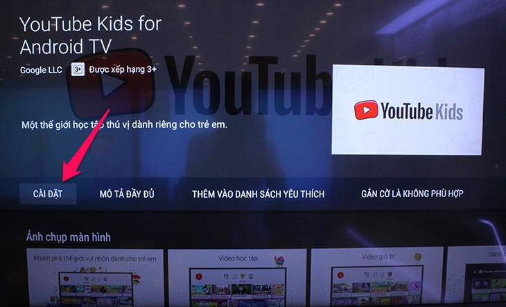 Tải ứng dụng Youtube Kids từ Google Play Store