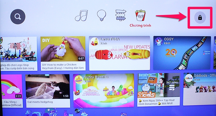 Cách sử dụng ứng dụng Youtube Kids trên Android tivi Sony 2018 - vào cài đặt