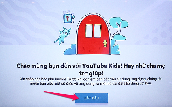 Cách sử dụng ứng dụng Youtube Kids trên Android tivi Sony 2018 - thiết lập đầu tiên