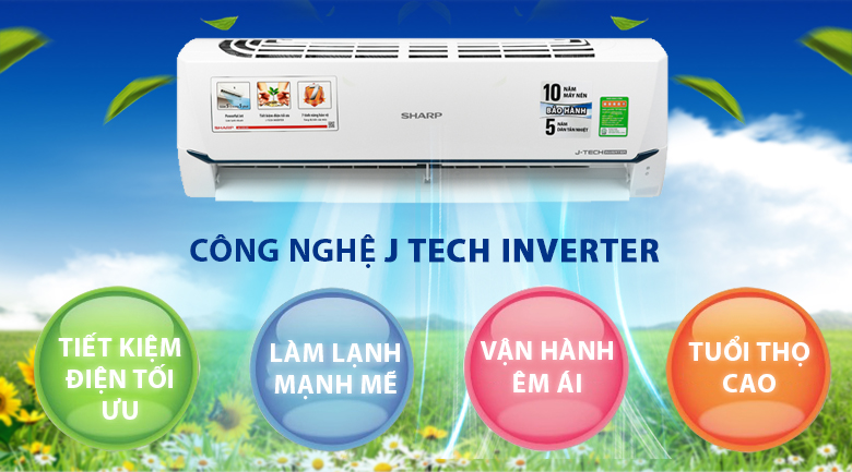 Máy lạnh Sharp Inverter 1 HP AH-X9XEW | Mới 2020