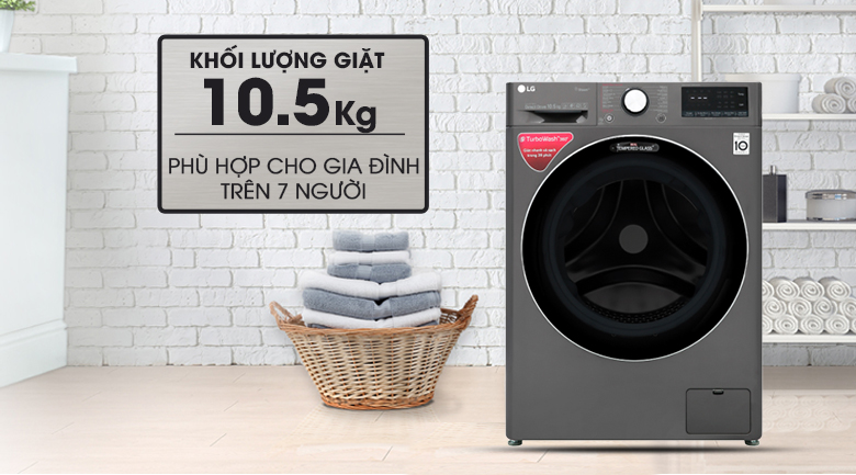 Máy giặt LG cửa trước Inverter 10.5 kg FV1450S2B
