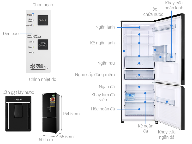 Tủ lạnh Panasonic NR-BV320WKVN Mẫu 2020